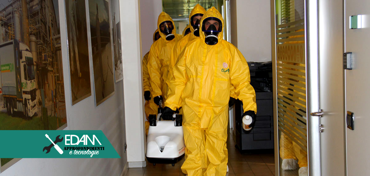 disinfezione ambienti da virus metodo EDAM